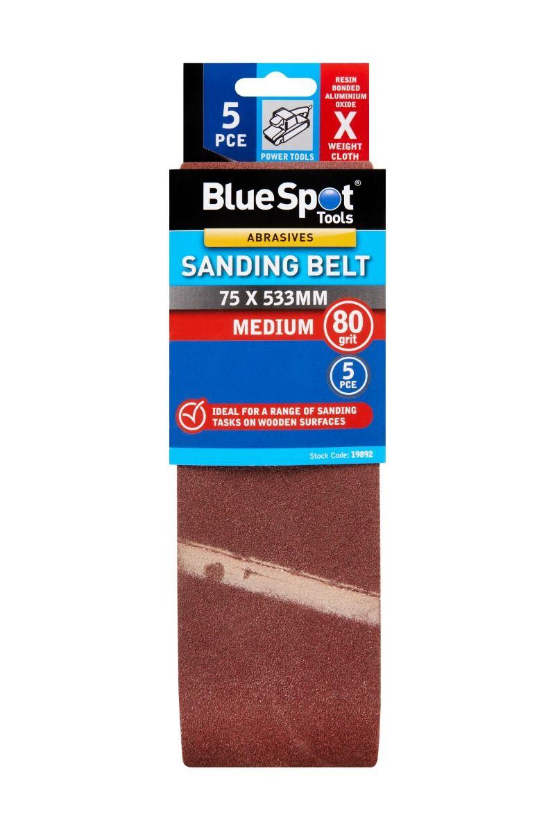 Blue Spot Tools 75 x 533mm Sanding Belt 80 Grit