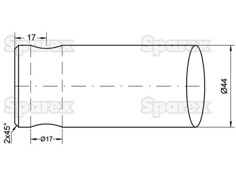 Straight Loader Tine | 1050mm for John Deere, Emily, Magsi