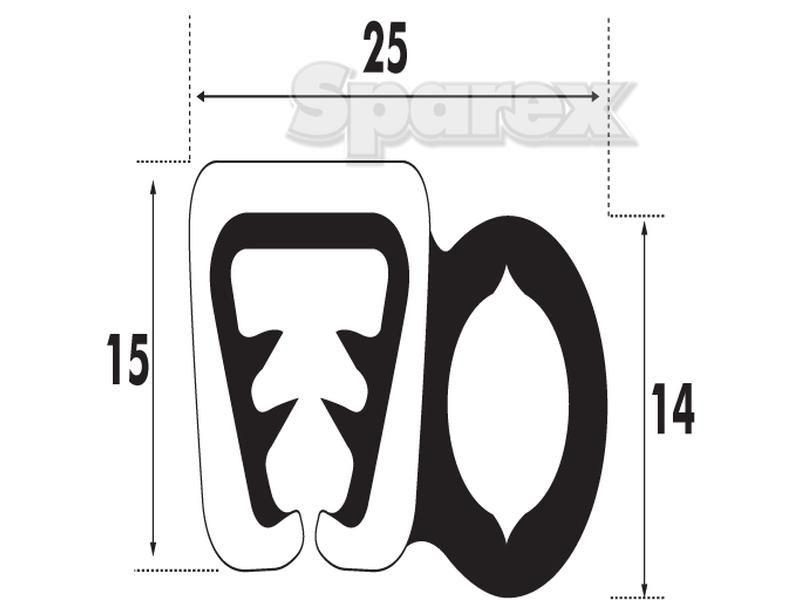 Draught Excluder, 1M for Ford New Holland TM120 (TM Series)