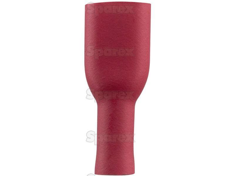 Pre Insulated Spade Terminal - Fully Insulated, Double Grip - Female, 6.3mm, Red (0.5 - 1.5mm), (Bag )