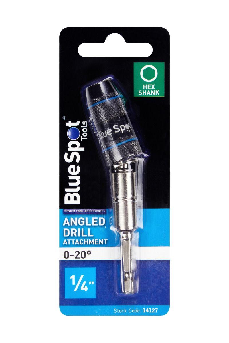 Blue Spot Tools 1/4" Hex Shank 0-20° Angled Drill Attachment
