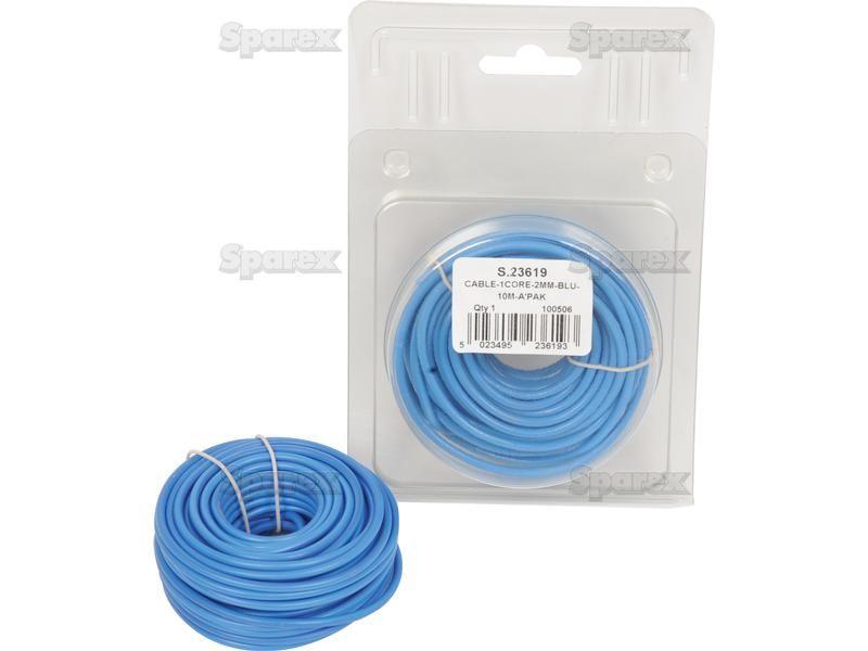 Electrical Cable - 1 Core, 2mm°² Cable, Blue (Length: 10M), (Agripak)