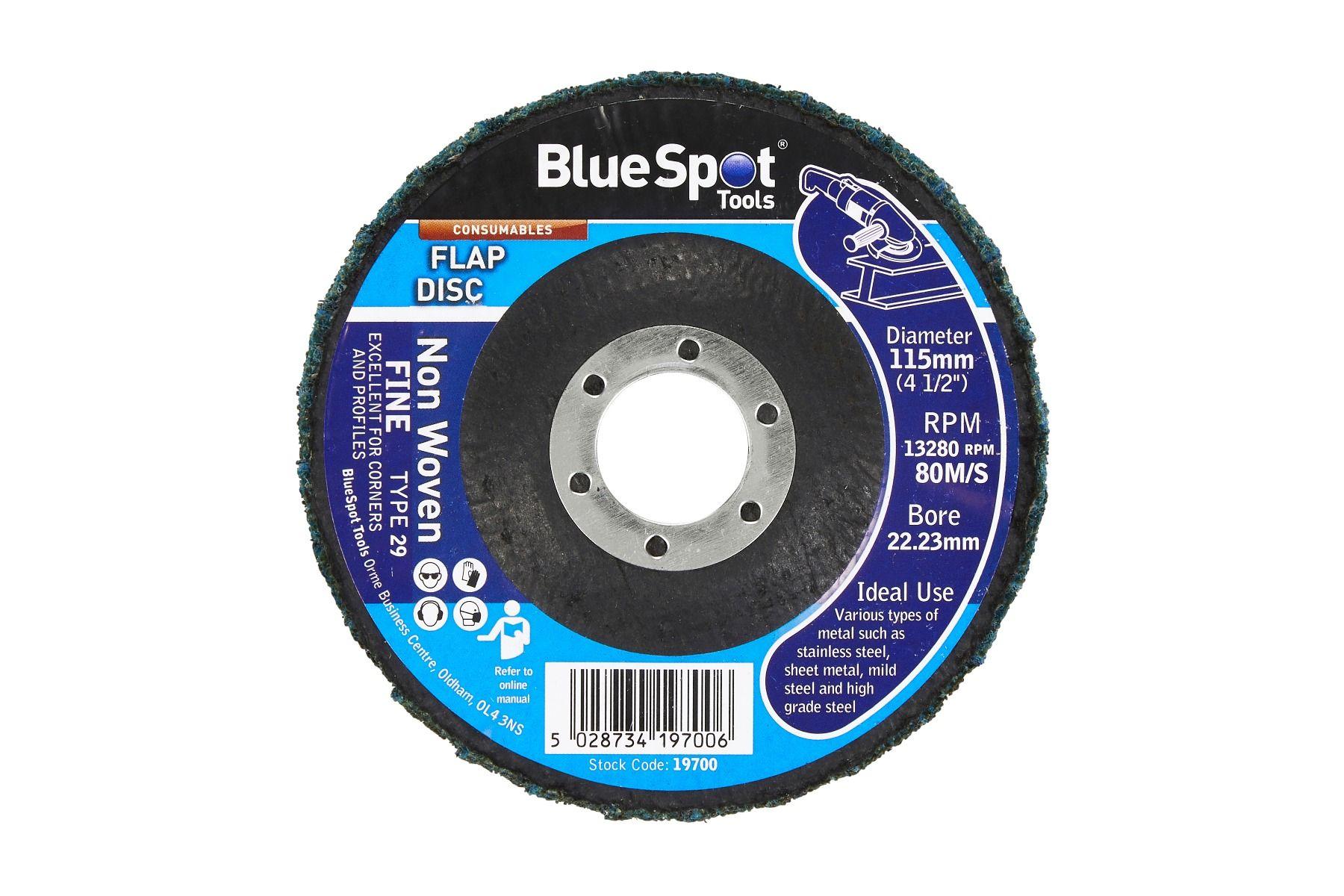 Blue Spot Tools 115mm (4.5") Fine Non Woven Flap Disc