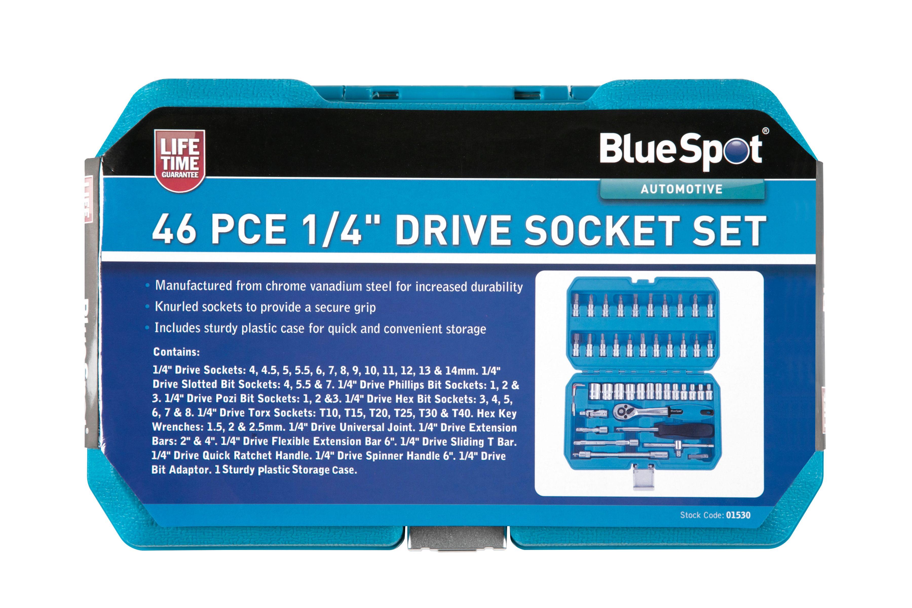 Blue Spot Tools 46 PCE 1/4" Drive Socket Set