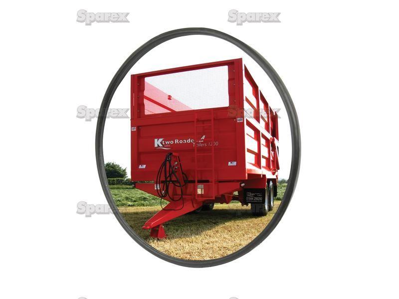 Mirror Head Flat Round | Height: 125mm Width: 125mm Arm Ø: 10 - 12mm