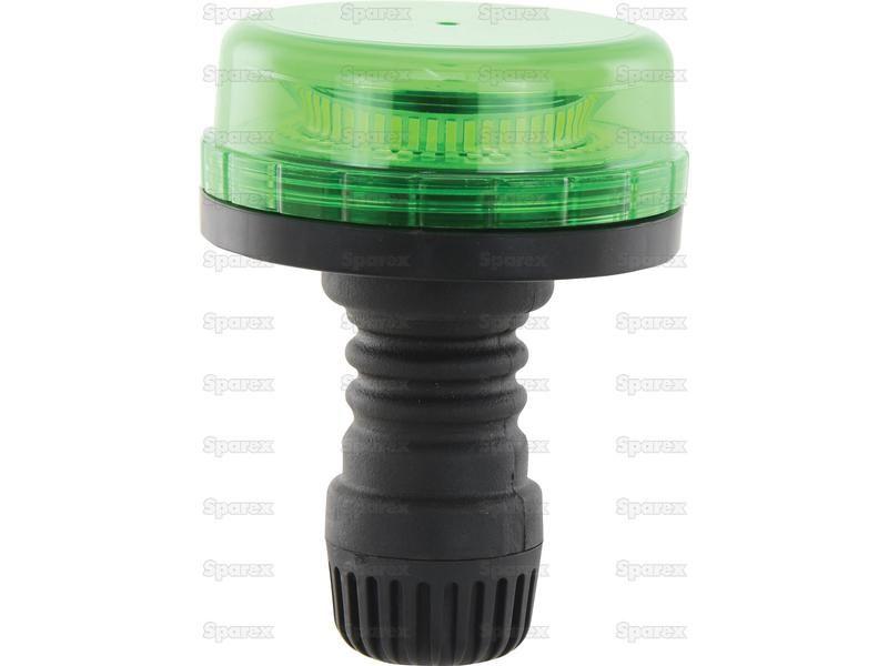 LED Rotating Beacon (Green), Interference: Class 3, Flexible Pin, 12/24V