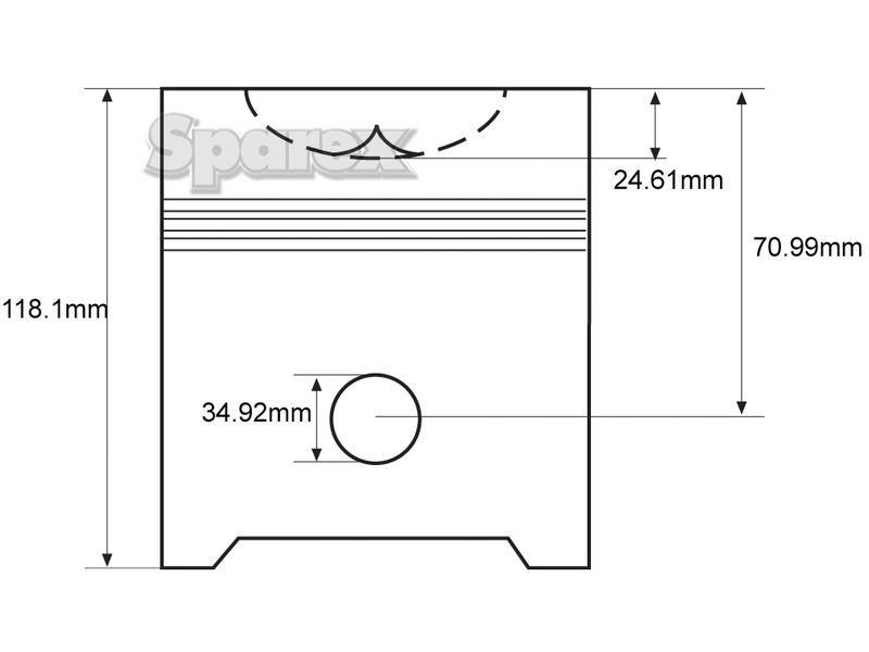 Piston (Standard) for Ford New Holland Super Major (Fordson)