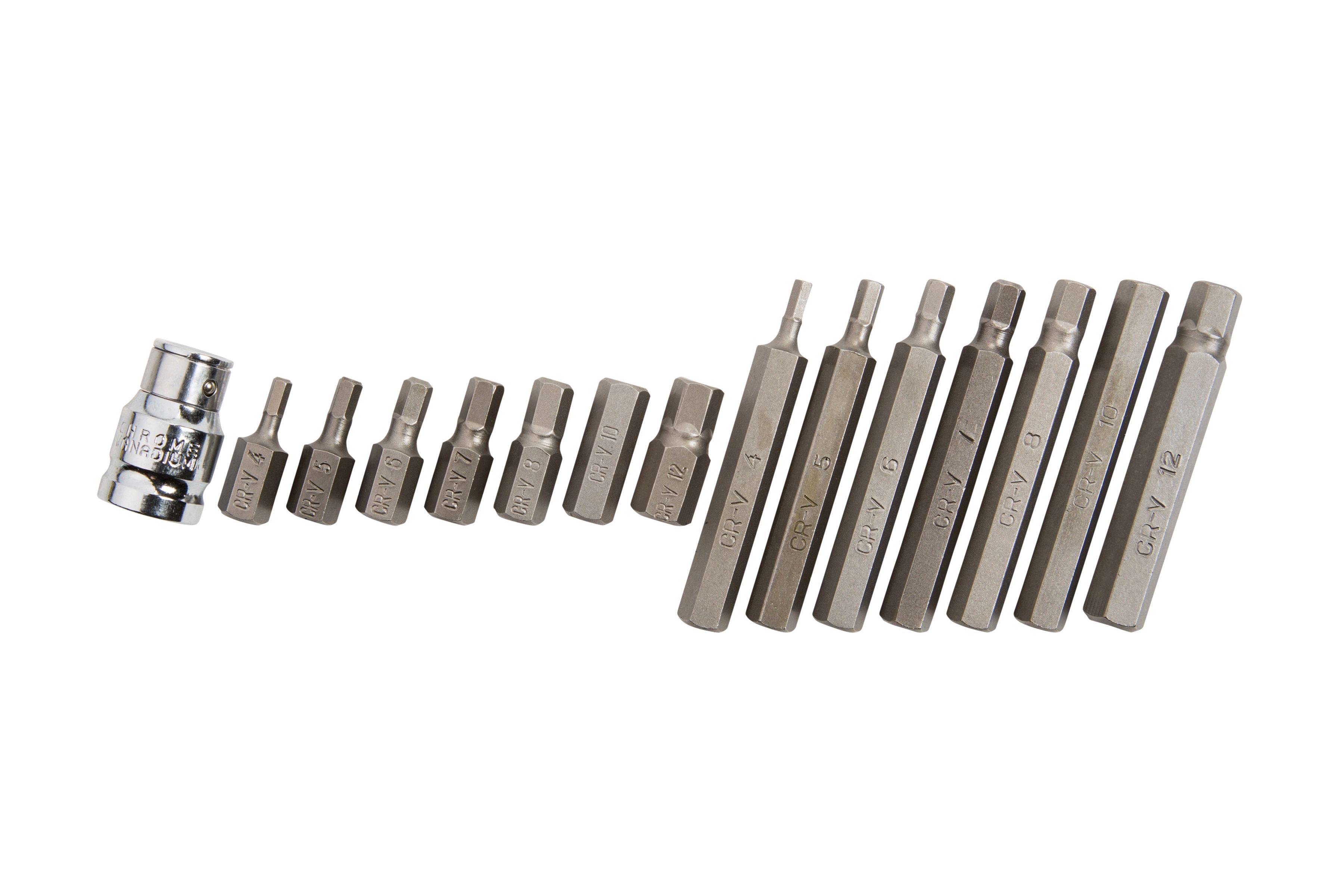 Blue Spot Tools 15 PCE 1/2" Drive Hex Bit Set (H4-H12)