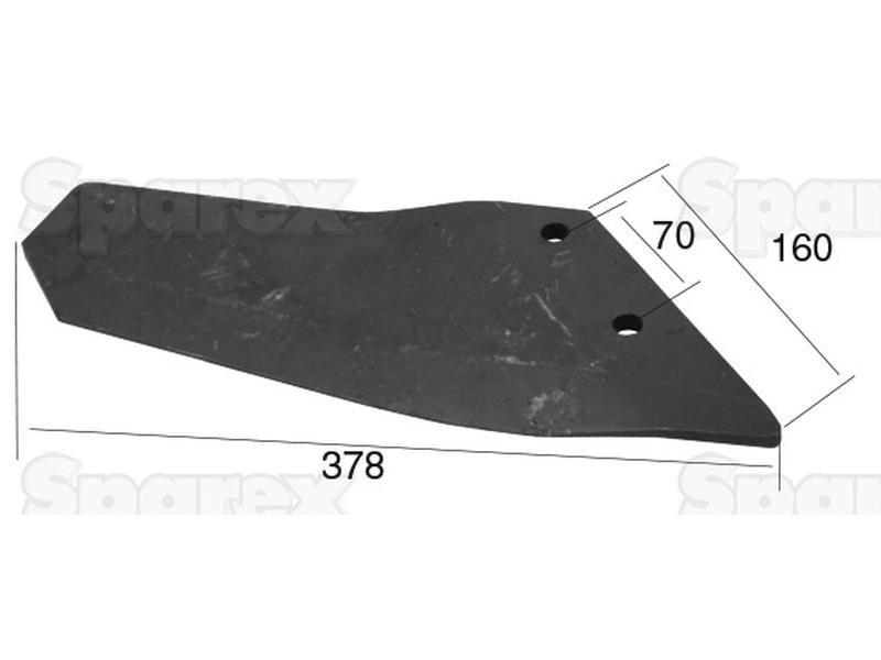 Hardfaced Wing 378x11mm RH for Lemken