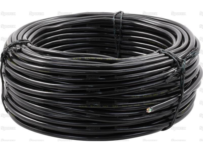 Electrical Cable - 5 Core, 1mm°² Cable, Black (Length: 50M), ()