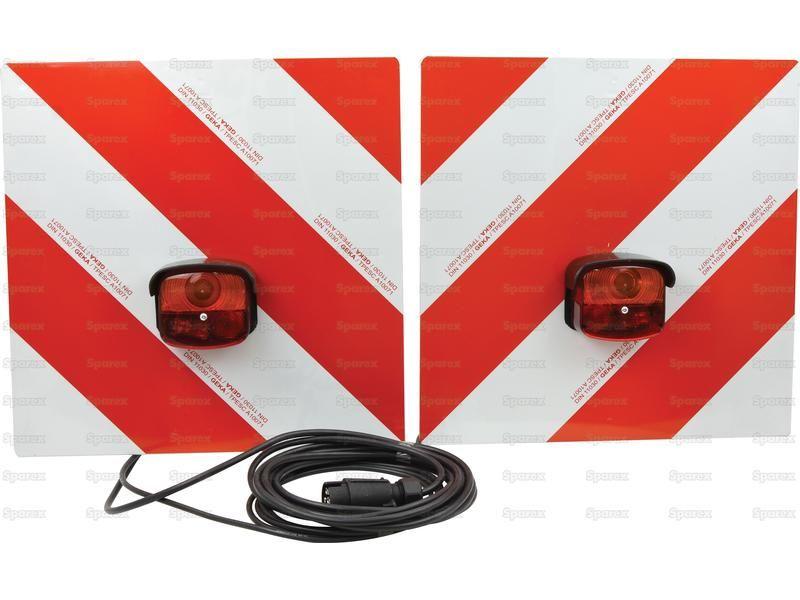 Halogen Warning Panel with Light 12V, RH & LH