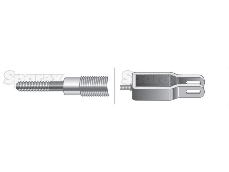 Engine Stop Cable - Length: 1369mm, Outer cable length: 1190mm. for Deutz-Fahr DX6.30 (DX6 Series)