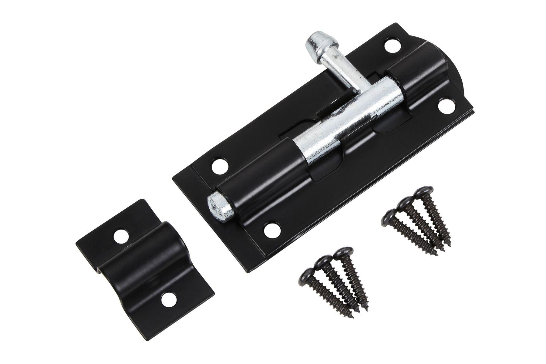 Blue Spot Tools Black Powder Coated Tower Bolt 76mm