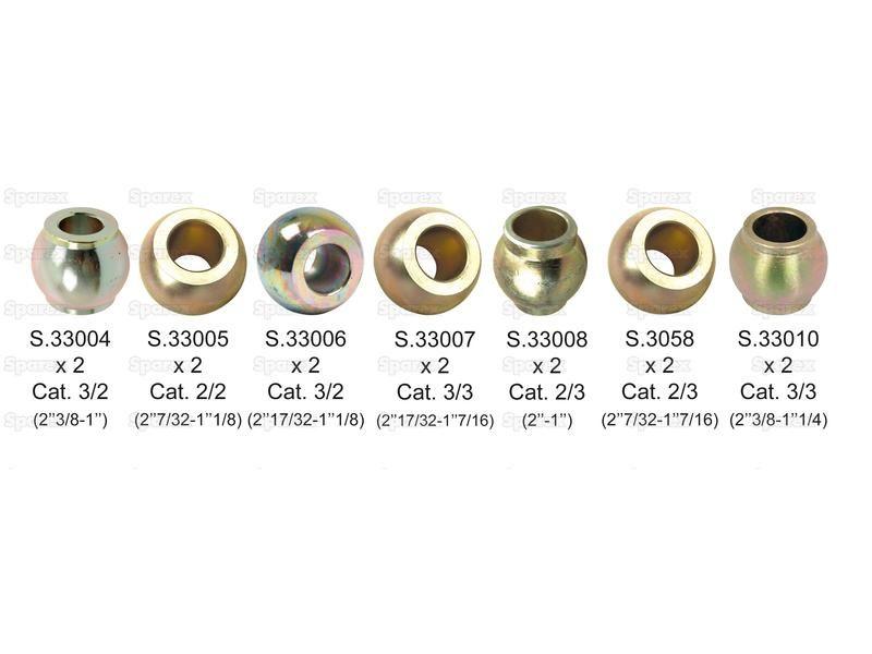 Lower Link & Top Link Balls (Cat. Lower Link Ball 2/2, 2/3, 3/3, Top Link Ball 2/2, 2/3, 3/2, 3/3) (14 pcs. Dispenser kit)