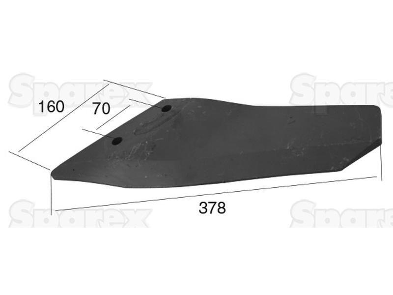 Hardfaced Wing 378x11mm LH for Lemken