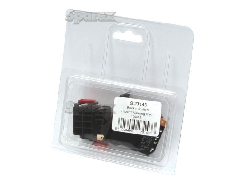 Rocker Switch - Hazard, 2 Position (On/Off) for Valmet & Valtra T170 (T Series)