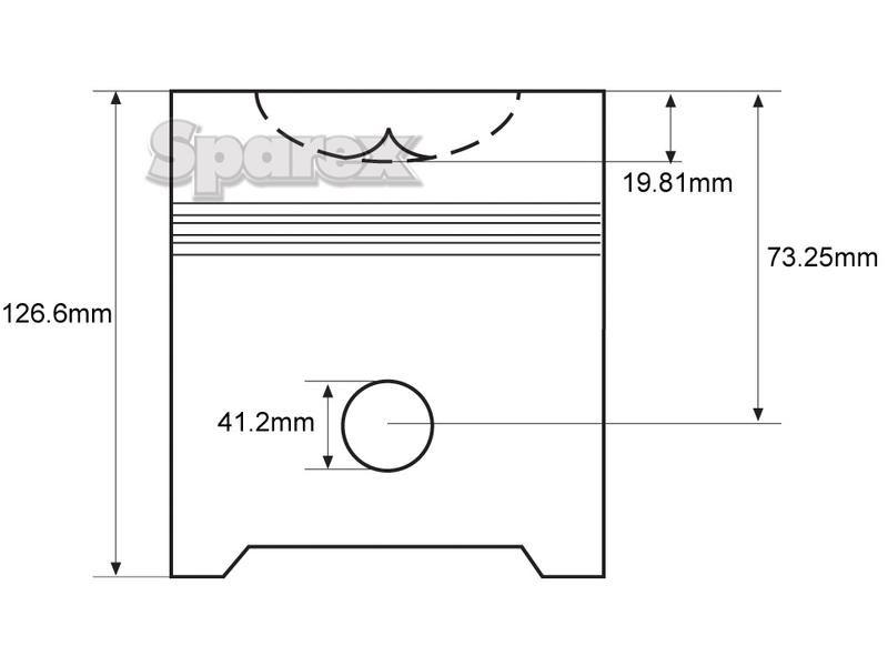 Piston (Standard) for Ford New Holland TS110 (TS Series)