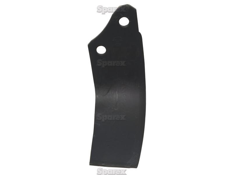 Rotavator Blade Curved LH 80x6mm Height: 192mm. Hole centres: 56mm. Hole Ø: 14.5mm. Replacement for Maschio for Maschio Z