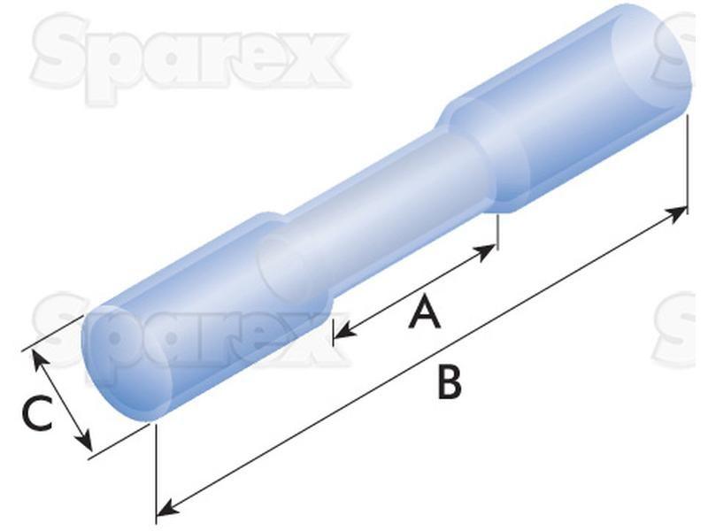 Heat Shrink Insulated Connector - Blue ( -)