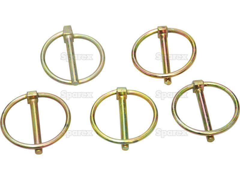 Round Linch Pin, Pin Ø4.5mm x 35mm (5 pcs. Agripak)