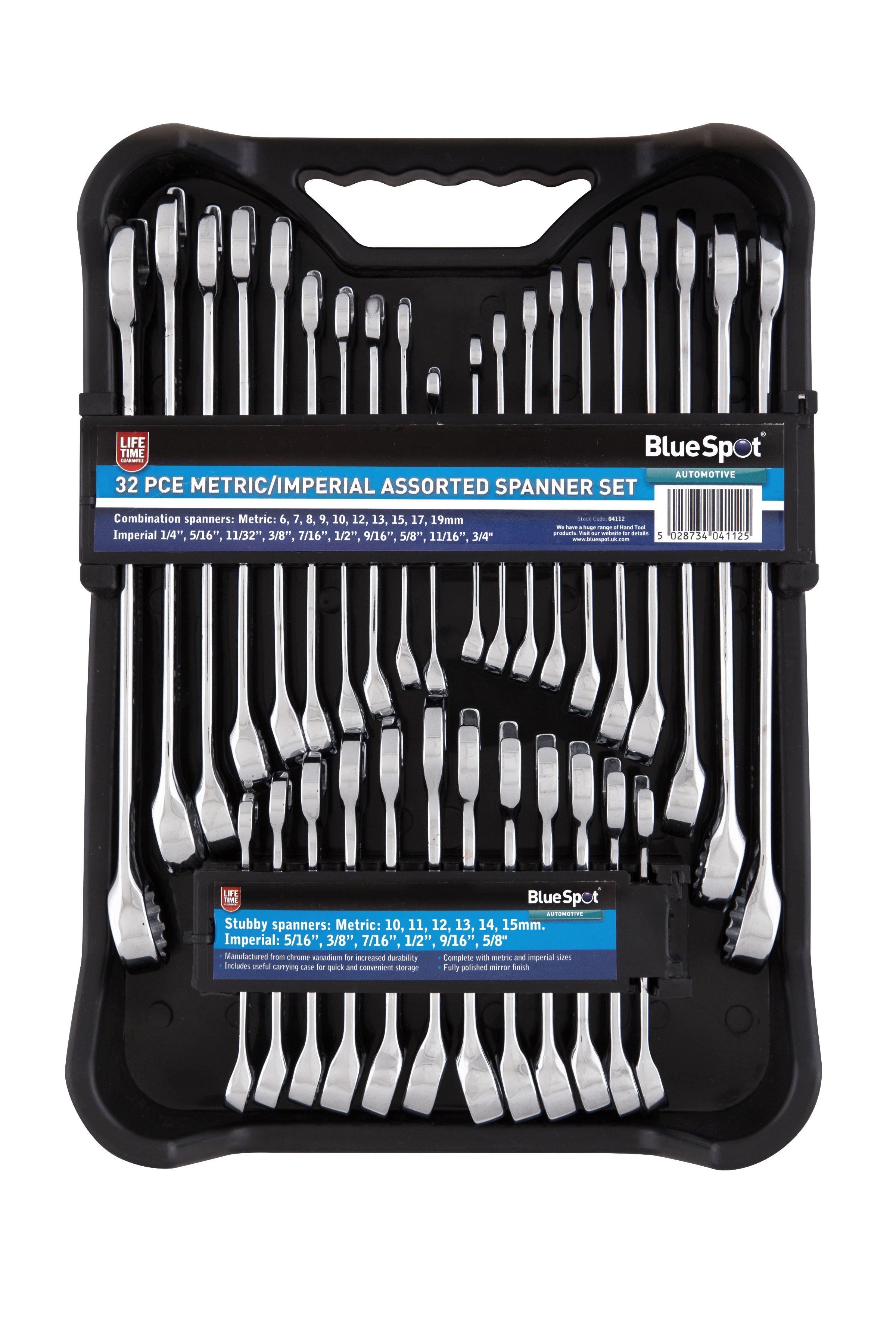 Blue Spot Tools 32 PCE Metric/Imperial Assorted Spanner Set