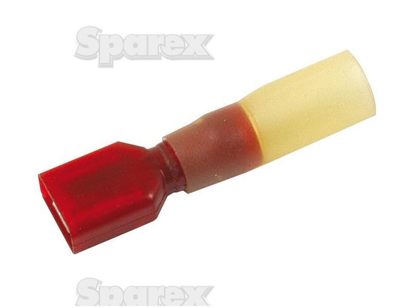 Heat Shrink Insulated Female Spade Terminal - Red ( - )