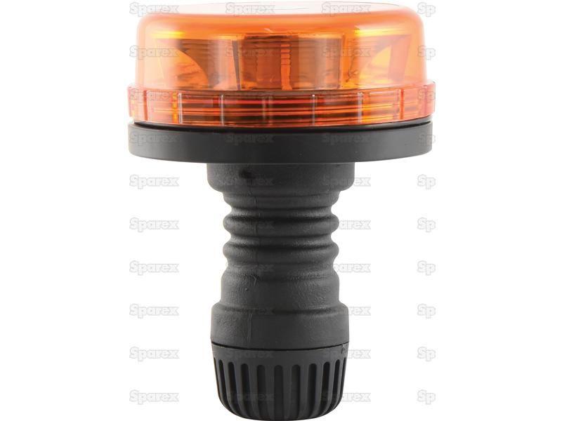 LED Rotating Beacon (Amber), Interference: Class 3, Flexible Pin, 12/24V