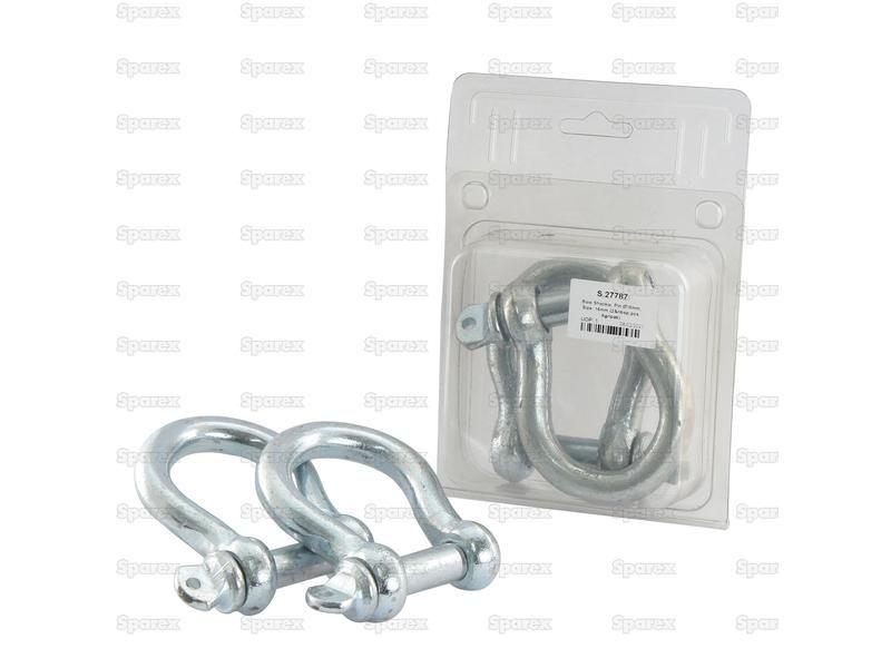 Bow Shackle, Pin Ø16mm, Size: 16mm (2 pcs. Agripak)