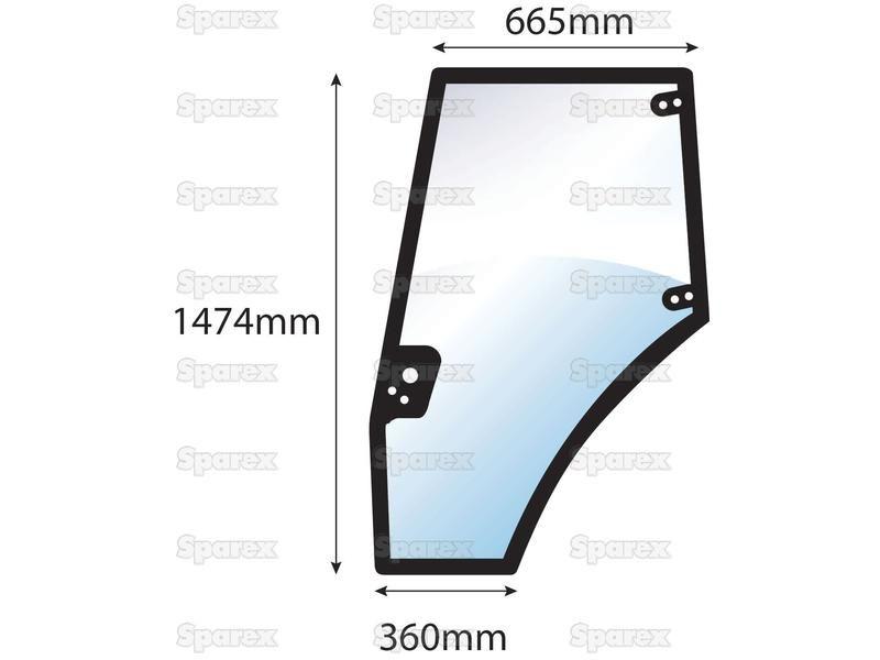 Door Glass LH for Ford New Holland
