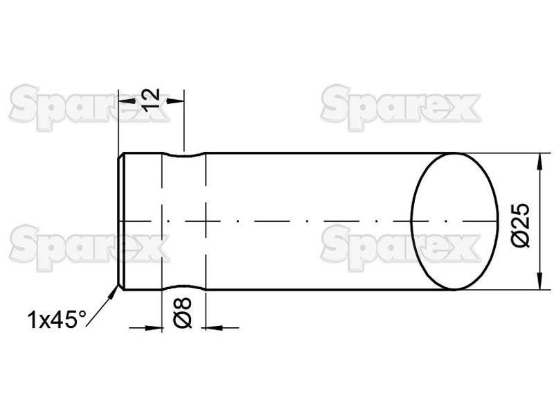 Curved Loader Tine | 456mm for Bugnot (GR25)