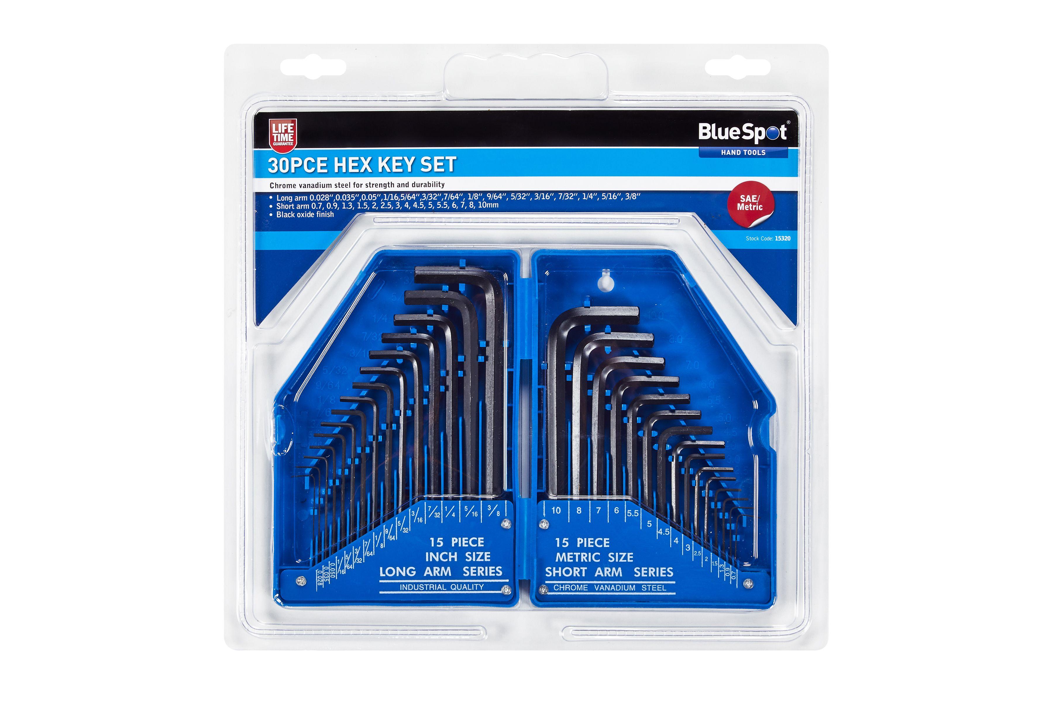 Blue Spot Tools 30 PCE Hex Key Set