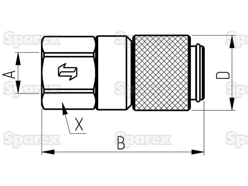 Diagnostic Couplings - Female - 1/4''NPT - DF Series Faster S.p.A (DF04-14NPT F, DF0414NPTF, DF04-14NPTF)