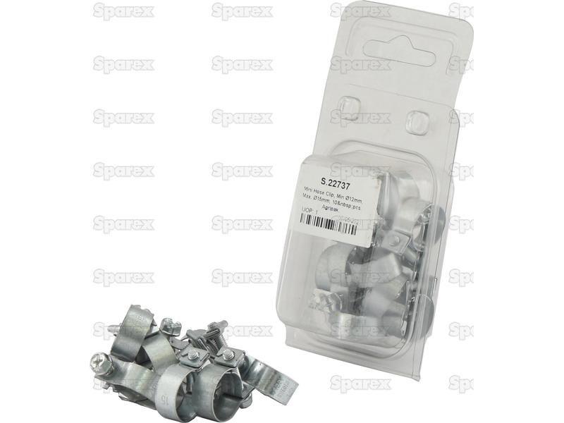 Mini Hose Clip, Min Ø12mm, Max. Ø15mm, 10 pcs. Agripak.