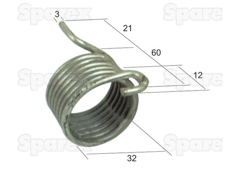 Haytine Return Spring LH Replacement for Deutz-Fahr Deutz-Fahr, Landini