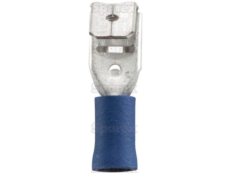 Pre Insulated Spade Terminal, Double Grip - Male / Female, 6.3mm, Blue (1.5 - 2.5mm)