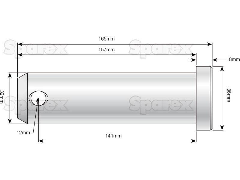 Top link pin 32x141mm Cat. 3 for White Oliver VARIOUS