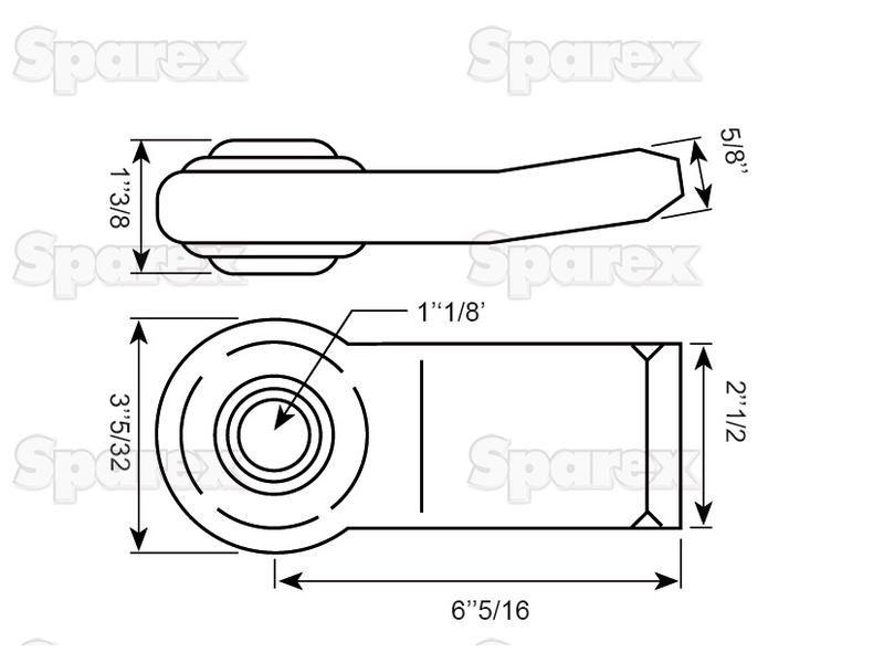 Lower Link Weld On Ball End (Cat. 2) LH for Massey Ferguson