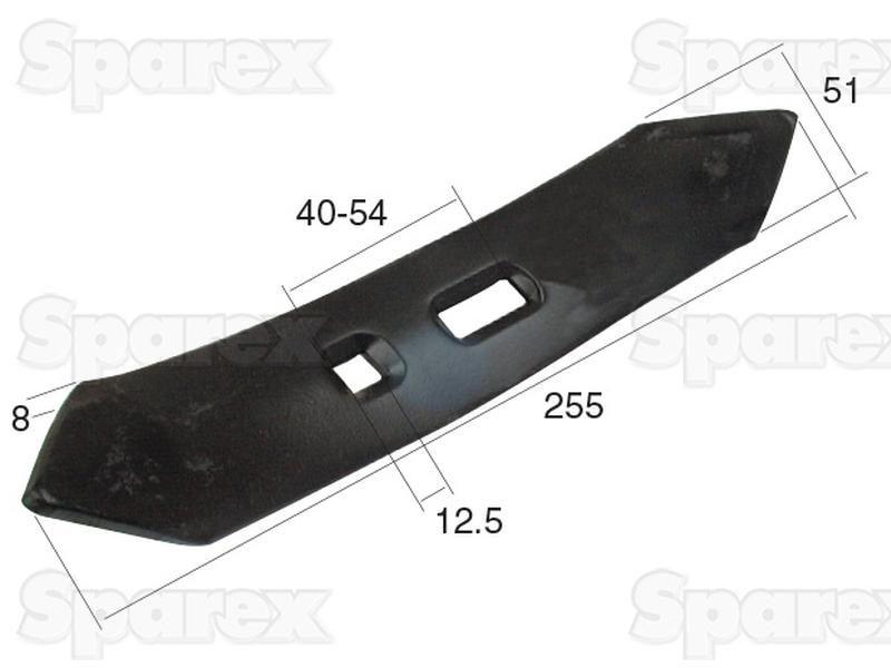 Reversible point 255x50x8mm Hole centres 40/54mm for Universal VARIOUS
