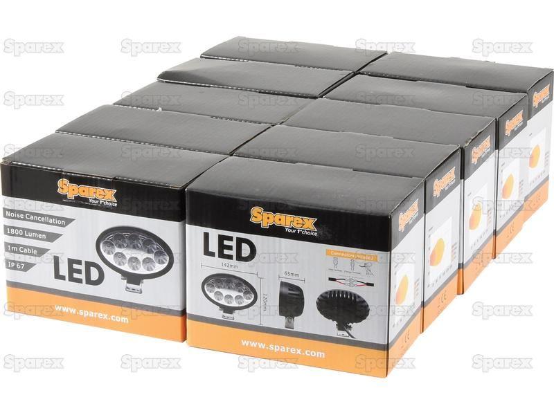 LED Work Light - aluminium case, 1800 lumen | 12/24 Volts, LEDs 8x3w