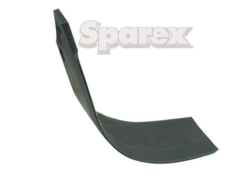 Rotavator Blade Curved RH 80x7mm Height: 210mm. Hole centres: 48mm. Hole Ø: 14.5mm. Replacement for Maschio for Maschio U
