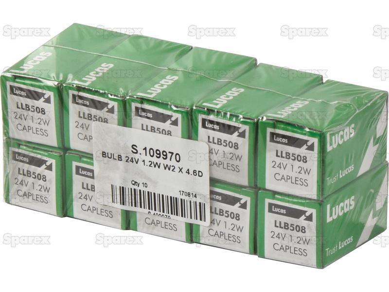 Halogen Side | Indicator Bulb, 24V, 1W, W2x4.6d Base Case IH, Lucas, OSRAM, Phillips