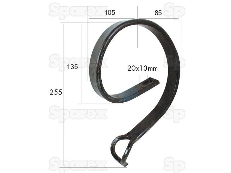 S Tine Helper 32x10mm Rau (E57515)