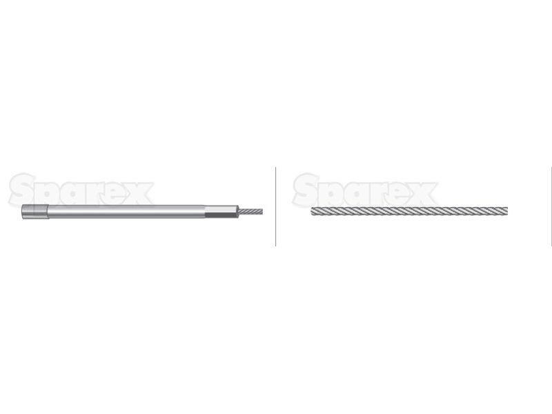 Engine Stop Cable - Length: 1000mm, Outer cable length: mm. for Fendt FARMER 104 LSA