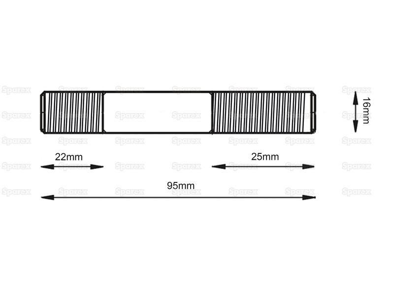 Drawbar Bracket Stud, Pin Ã˜: 5/8'' for Massey Ferguson