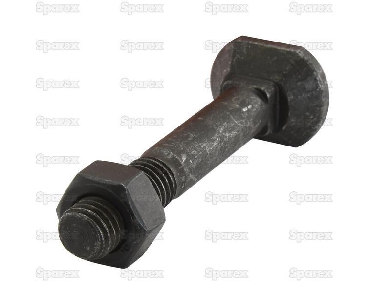 Rectangular Head Bolt With Nut (TRCC) - M12 x 90mm, Tensile strength 12.9 (5 pcs. Agripak)