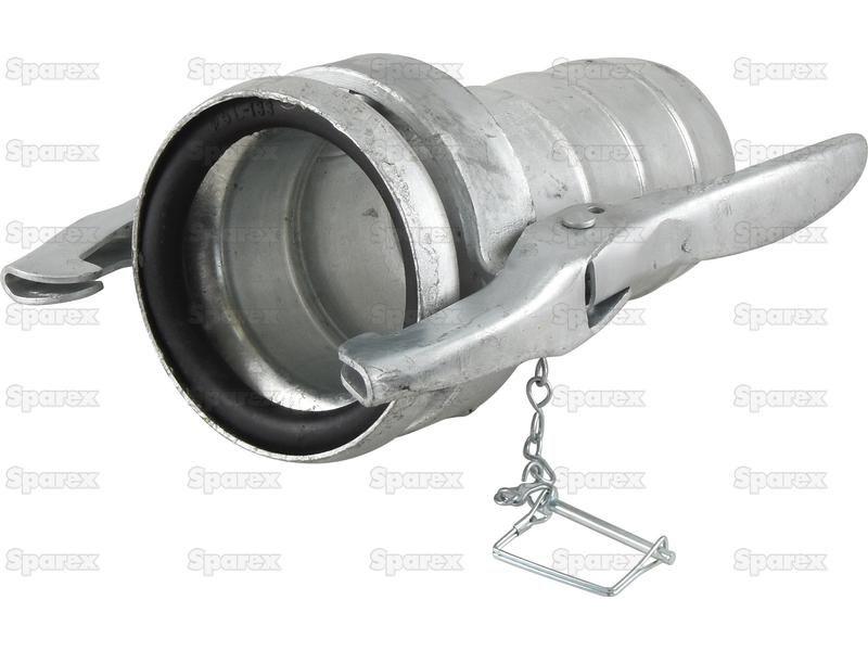 Coupling with hose end - Female 5'' (133mm) x5'' (133mm) (Galvanised)