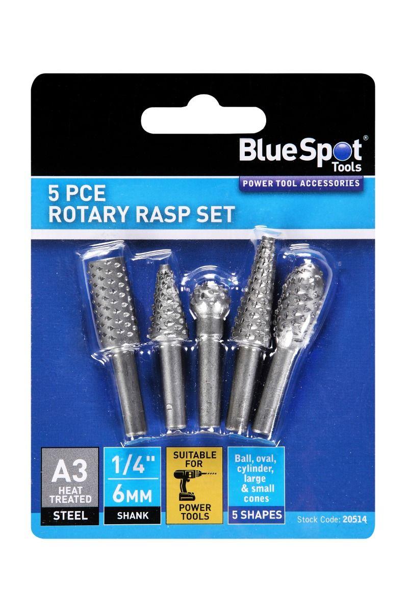 Blue Spot Tools 5 PCE Rotary Rasp Set