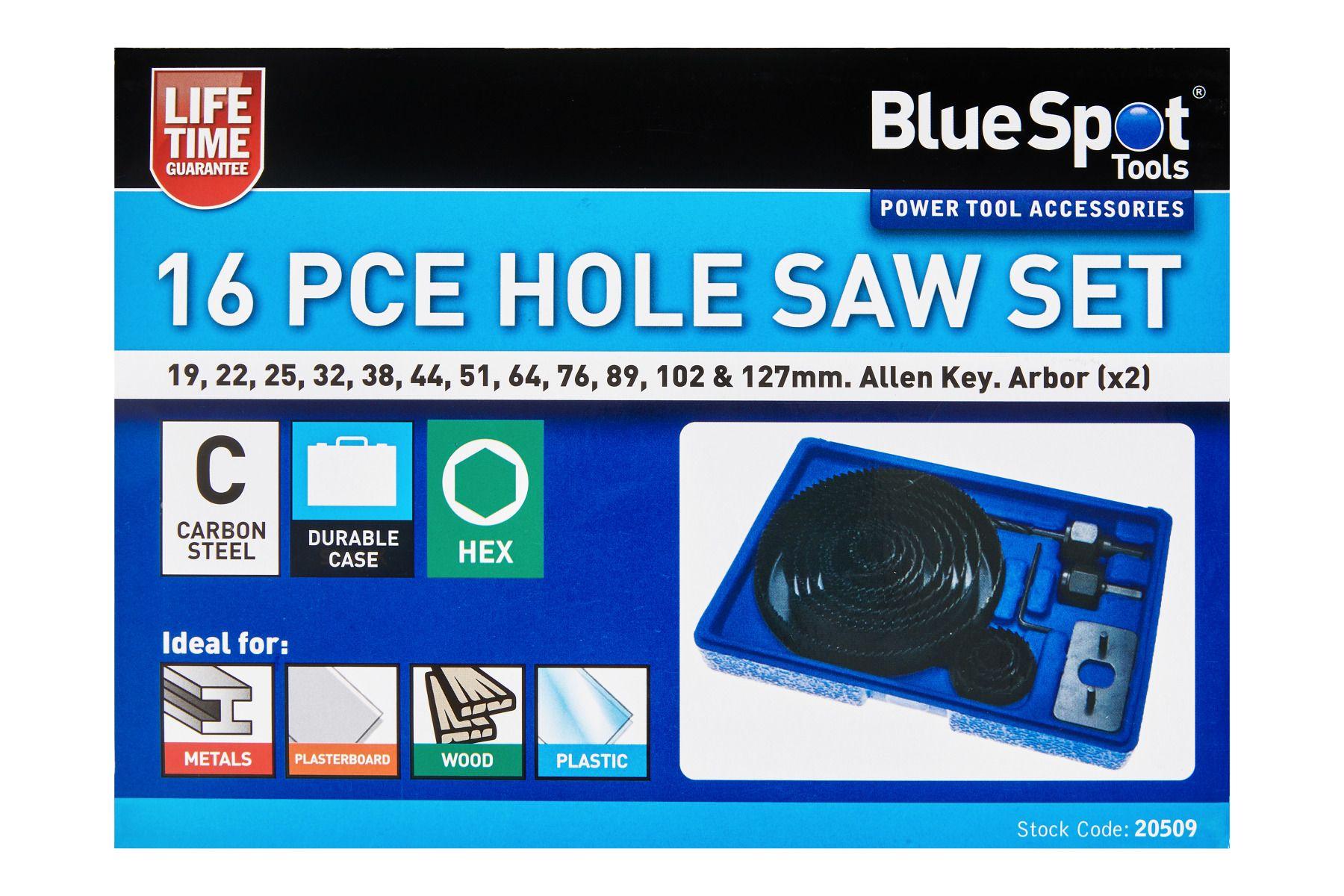 Blue Spot Tools 16 PCE Hole Saw Set (19 - 127mm)