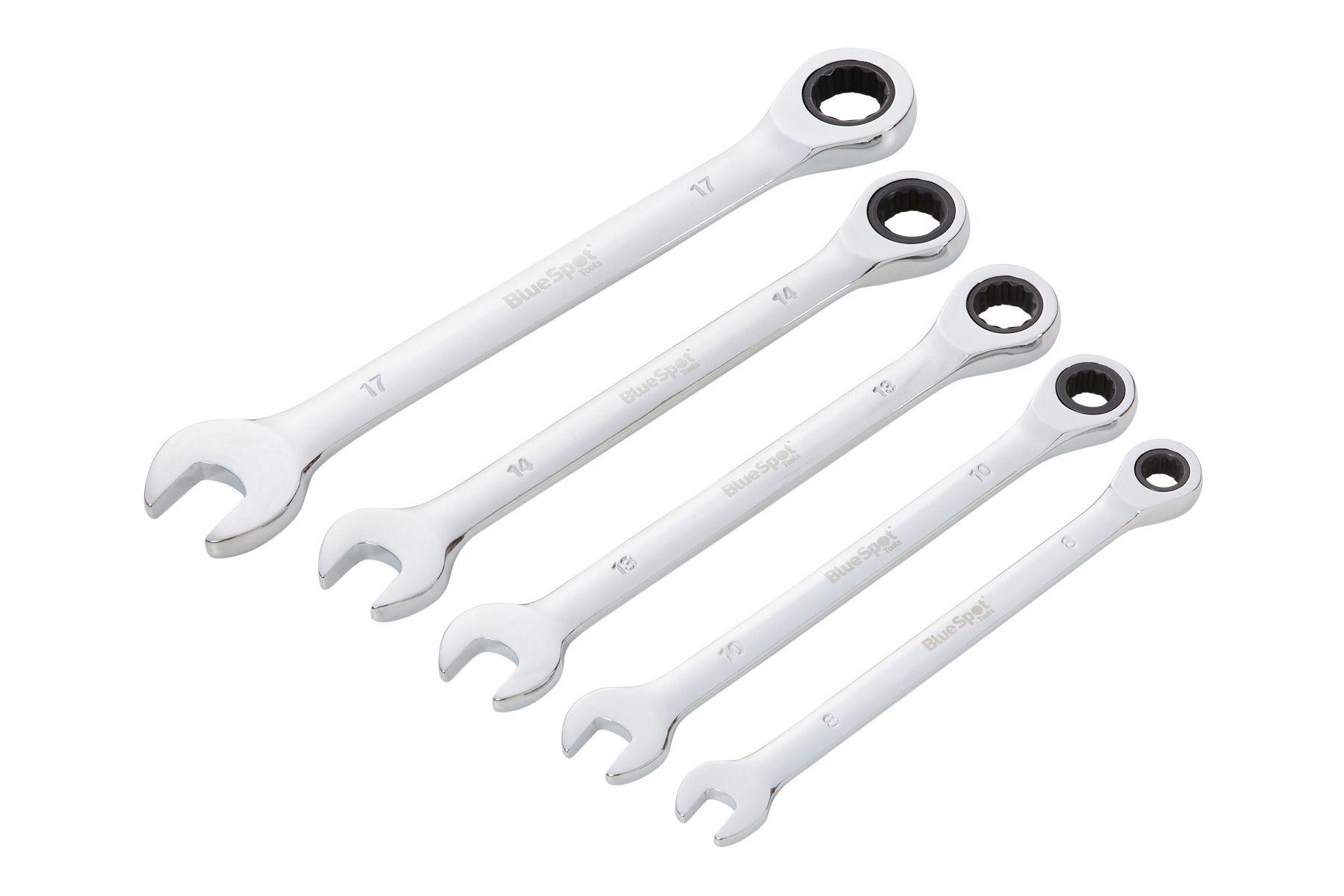 Blue Spot Tools 5 PCE Ratchet Combination Wrench Set