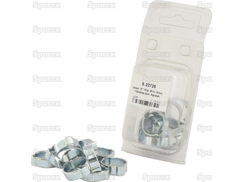 Hose "O" Clip, Ø15-18mm, 10 pcs. Agripak.
